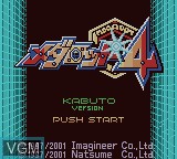 Title screen of the game Medarot 4 - Kabuto Version on Nintendo Game Boy Color