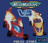 Title screen of the game Micro Machines V3 on Nintendo Game Boy Color