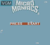 Title screen of the game Micro Maniacs on Nintendo Game Boy Color