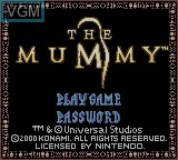 Title screen of the game Mummy, The on Nintendo Game Boy Color
