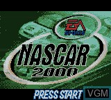 Title screen of the game NASCAR 2000 on Nintendo Game Boy Color