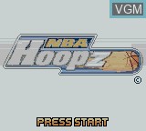 Title screen of the game NBA Hoopz on Nintendo Game Boy Color
