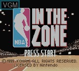 Title screen of the game NBA In The Zone on Nintendo Game Boy Color