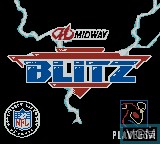 Title screen of the game NFL Blitz on Nintendo Game Boy Color