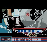 Title screen of the game NFL Blitz 2000 on Nintendo Game Boy Color