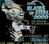 Title screen of the game NHL Blades of Steel 2000 on Nintendo Game Boy Color