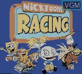 Title screen of the game NickToons Racing on Nintendo Game Boy Color