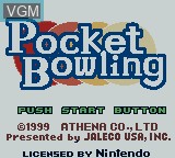 Title screen of the game Pocket Bowling on Nintendo Game Boy Color