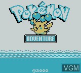 Title screen of the game Pokemon Adventure on Nintendo Game Boy Color