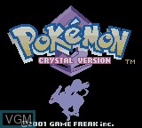 Title screen of the game Pokemon Crystal Version on Nintendo Game Boy Color