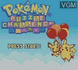 Title screen of the game Pokemon Puzzle Challenge on Nintendo Game Boy Color