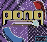 Title screen of the game Pong - The Next Level on Nintendo Game Boy Color