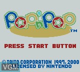 Title screen of the game Pop n Pop on Nintendo Game Boy Color