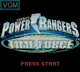Title screen of the game Power Rangers - Time Force on Nintendo Game Boy Color
