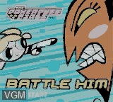 Title screen of the game Powerpuff Girls, The - Battle Him on Nintendo Game Boy Color