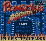 Title screen of the game Pumuckls Abenteuer im Geisterschloss on Nintendo Game Boy Color