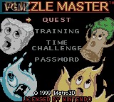 Title screen of the game Puzzle Master on Nintendo Game Boy Color