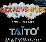 Title screen of the game Qix Adventure on Nintendo Game Boy Color