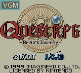 Title screen of the game Quest - Brian's Journey on Nintendo Game Boy Color