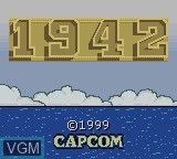 Title screen of the game 1942 on Nintendo Game Boy Color