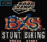 Title screen of the game Road Champs - BXS Stunt Biking on Nintendo Game Boy Color