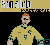 Title screen of the game Ronaldo V-Football on Nintendo Game Boy Color