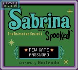 Title screen of the game Sabrina the Animated Series - Spooked! on Nintendo Game Boy Color