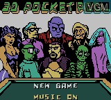Title screen of the game 3D Pocket Pool on Nintendo Game Boy Color
