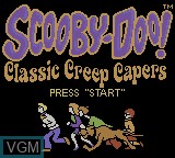 Title screen of the game Scooby-Doo! Classic Creep Capers on Nintendo Game Boy Color