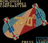 Title screen of the game 720 Degrees on Nintendo Game Boy Color