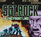 Title screen of the game Sgt. Rock - On the Frontline on Nintendo Game Boy Color