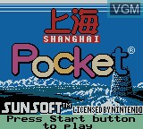 Title screen of the game Shanghai Pocket on Nintendo Game Boy Color