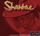 Title screen of the game Shantae on Nintendo Game Boy Color