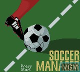 Title screen of the game Soccer Manager on Nintendo Game Boy Color