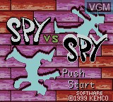 Title screen of the game Spy vs Spy on Nintendo Game Boy Color