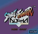 Title screen of the game Street Fighter Alpha - Warriors' Dreams on Nintendo Game Boy Color