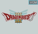 Title screen of the game Dragon Quest III on Nintendo Game Boy Color