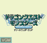 Title screen of the game Dragon Quest Monsters - Terry no Wonderland on Nintendo Game Boy Color