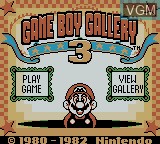 Title screen of the game Game Boy Gallery 3 on Nintendo Game Boy Color