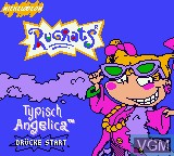 Title screen of the game Rugrats - Typisch Angelica on Nintendo Game Boy Color
