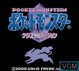 Title screen of the game Pocket Monsters Crystal Version on Nintendo Game Boy Color