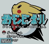 Title screen of the game Pocket Monsters Pinball on Nintendo Game Boy Color