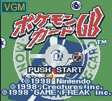 Title screen of the game Pokemon Card GB on Nintendo Game Boy Color