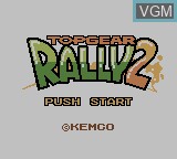 Title screen of the game Top Gear Rally 2 on Nintendo Game Boy Color