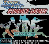 Title screen of the game International Track & Field - Summer Games on Nintendo Game Boy Color