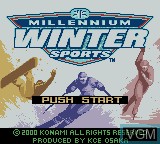 Title screen of the game Millennium Winter Sports on Nintendo Game Boy Color