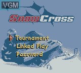 Title screen of the game SnowCross on Nintendo Game Boy Color