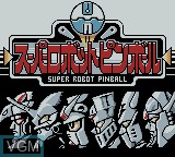 Title screen of the game Super Robot Pinball on Nintendo Game Boy Color