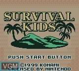 Title screen of the game Survival Kids - Kotou no Boukensha on Nintendo Game Boy Color