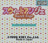 Title screen of the game Sweet Ange on Nintendo Game Boy Color